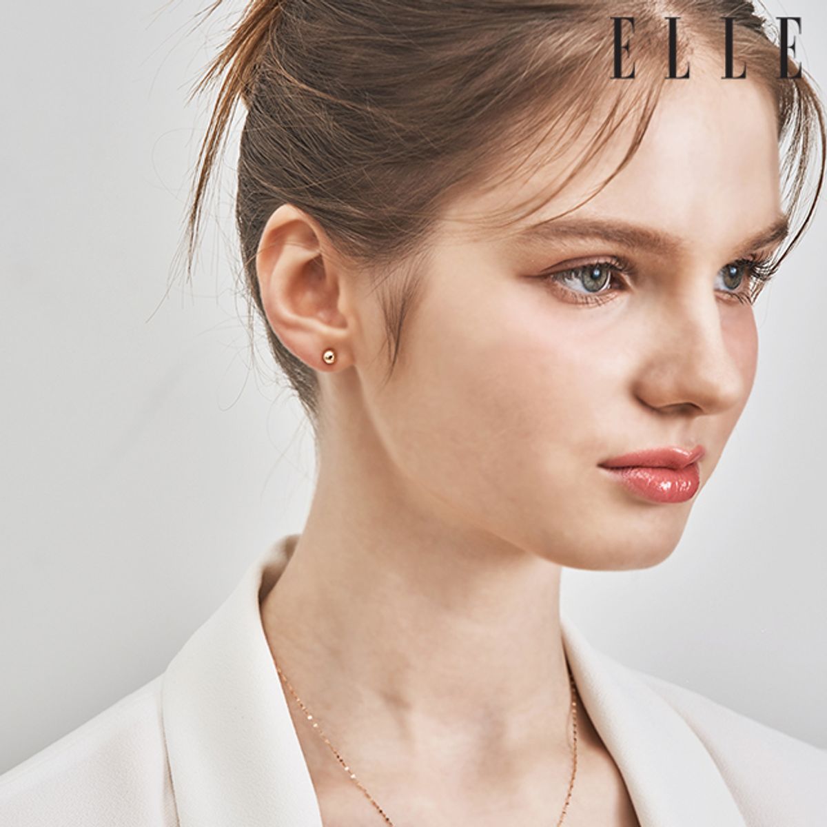 엘르주얼리(ELLEJEWELRY) 14K GF 베이직 볼 귀걸이 ELGPEE525