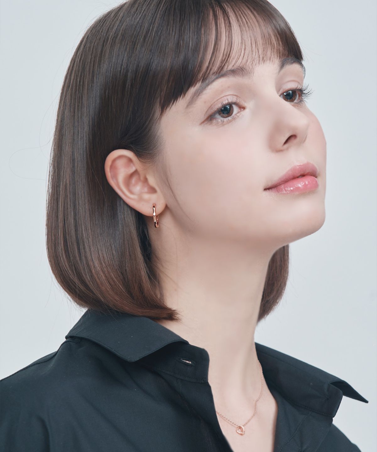 엘르주얼리(ELLEJEWELRY) 14K Goldplated 컷팅 링 귀걸이 ELGPEE514