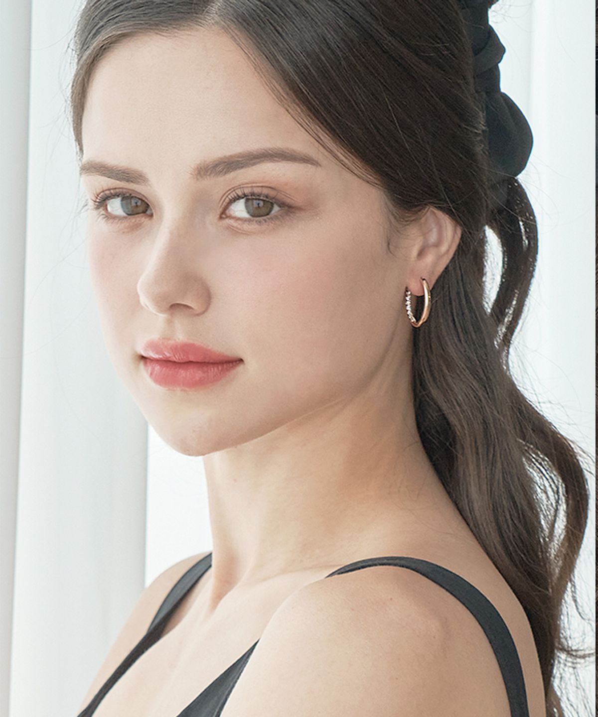 엘르주얼리(ELLEJEWELRY) 14K GF 베이직 큐빅 포인트 귀걸이 ELGPEE492