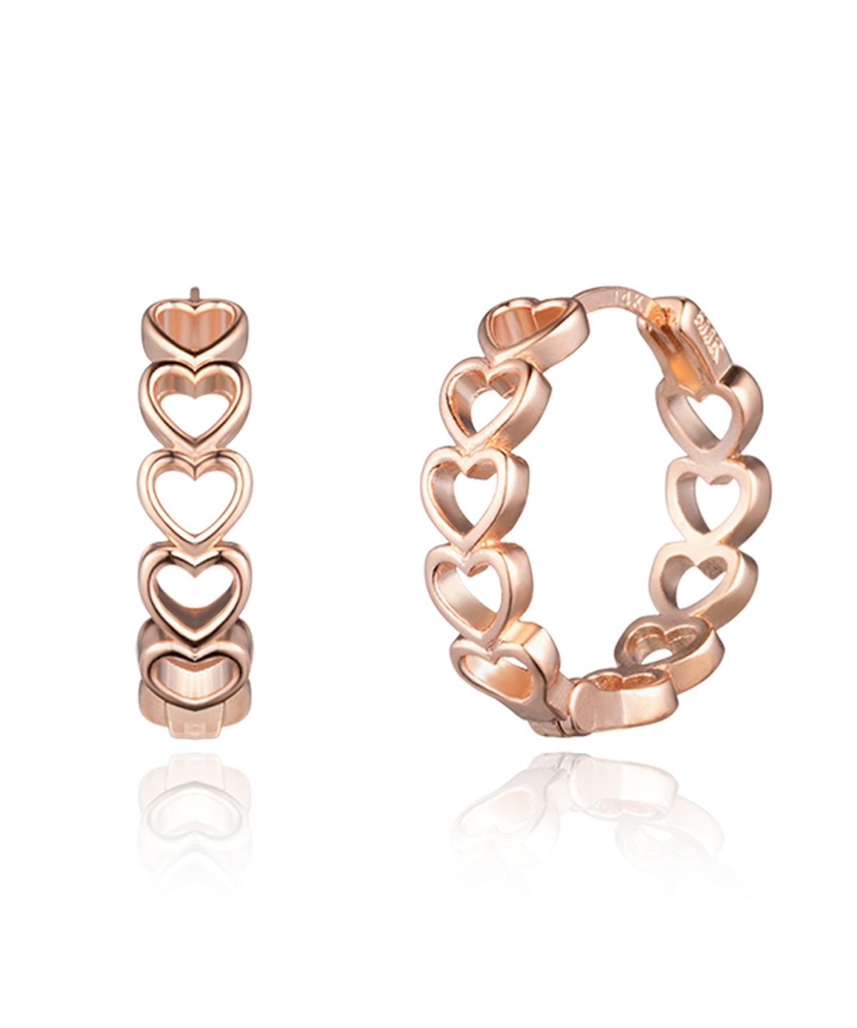 엘르주얼리(ELLEJEWELRY) 14K GF 하트풀 링 귀걸이 ELGPEE477