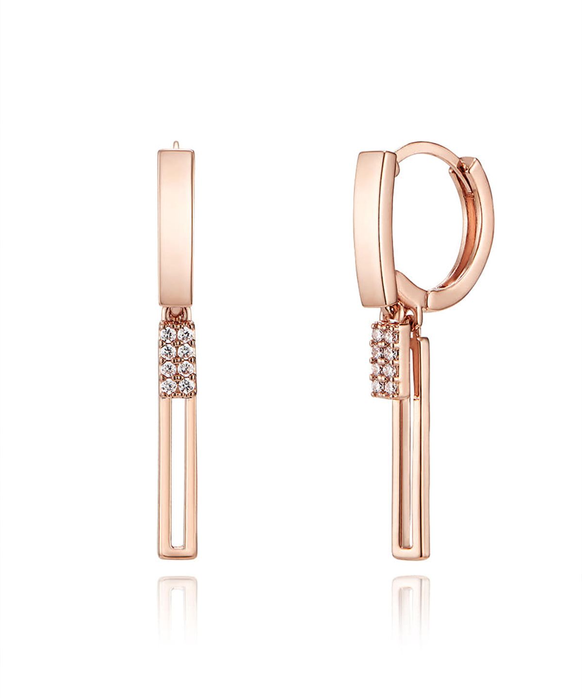 엘르주얼리(ELLEJEWELRY) 14K GF 스윙 스틱 원터치 귀걸이 ELGPEE443