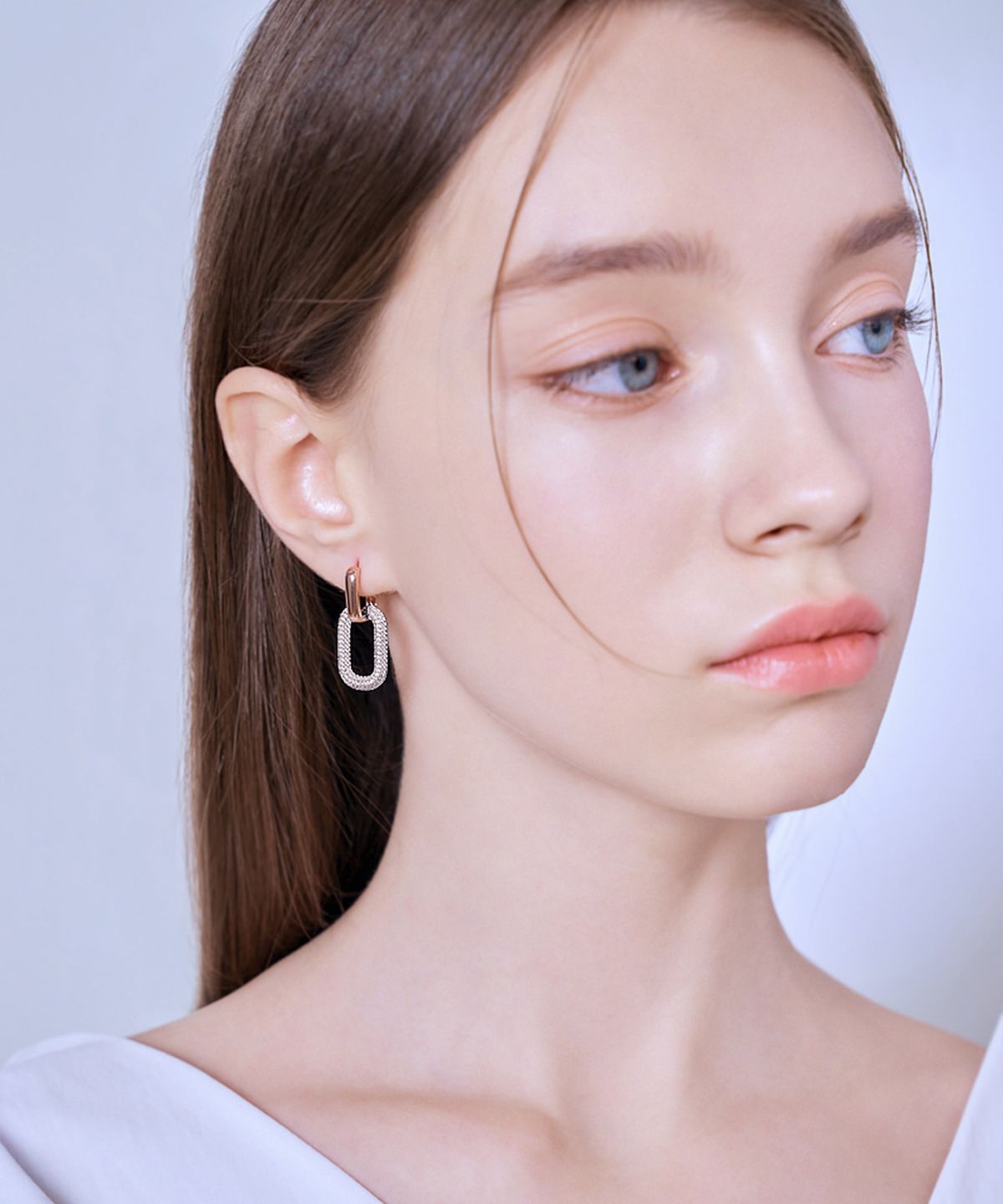 엘르주얼리(ELLEJEWELRY) 14K GF 루이스 콤비 원터치 귀걸이 ELGPEE437