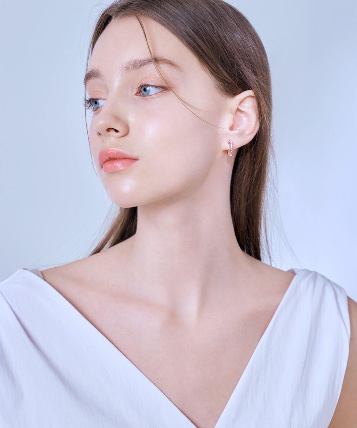 엘르주얼리(ELLEJEWELRY) 14K GF 아웃사이더 원터치 귀걸이 ELGPEE435