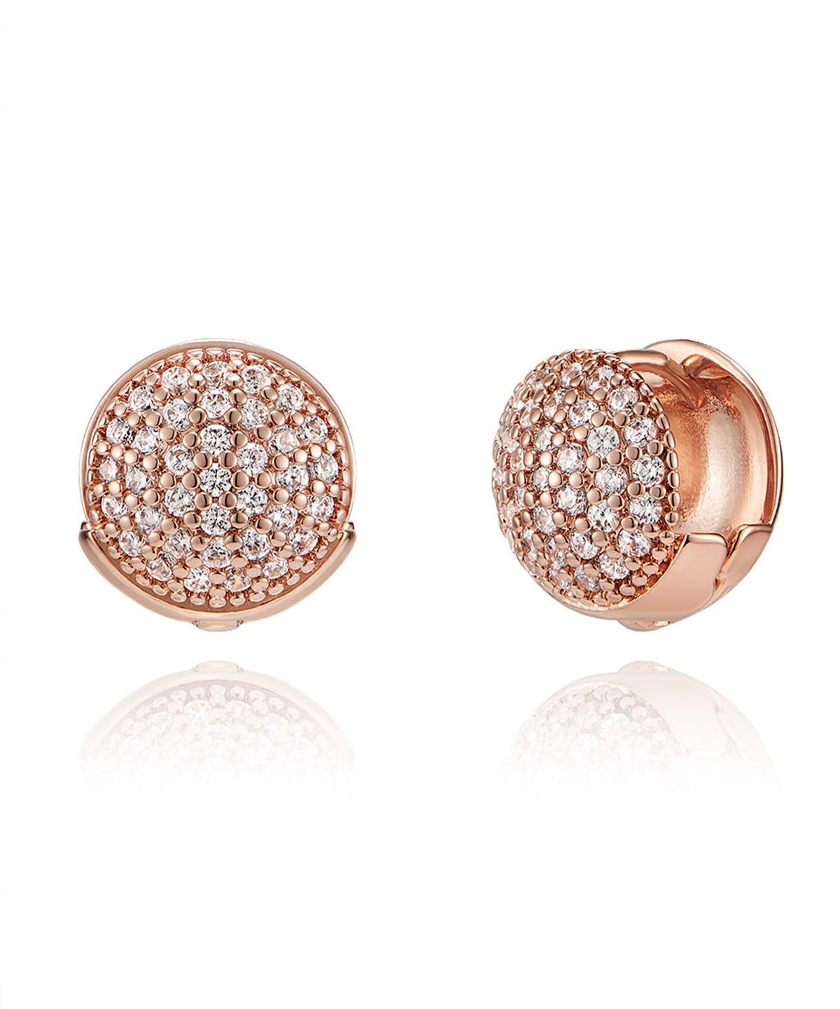 엘르주얼리(ELLEJEWELRY) 14K GF 파베 볼 원터치 귀걸이 ELGPEE429