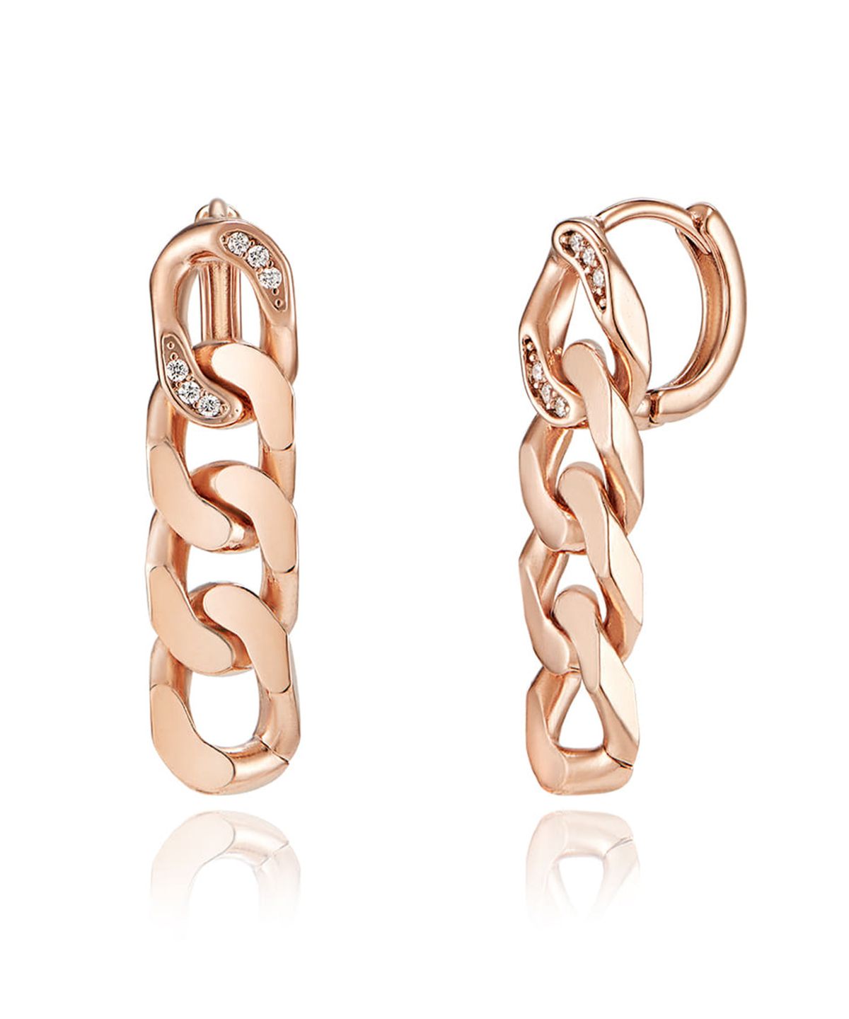 엘르주얼리(ELLEJEWELRY) 14K GF 체인 원터치 귀걸이 ELGPEE425