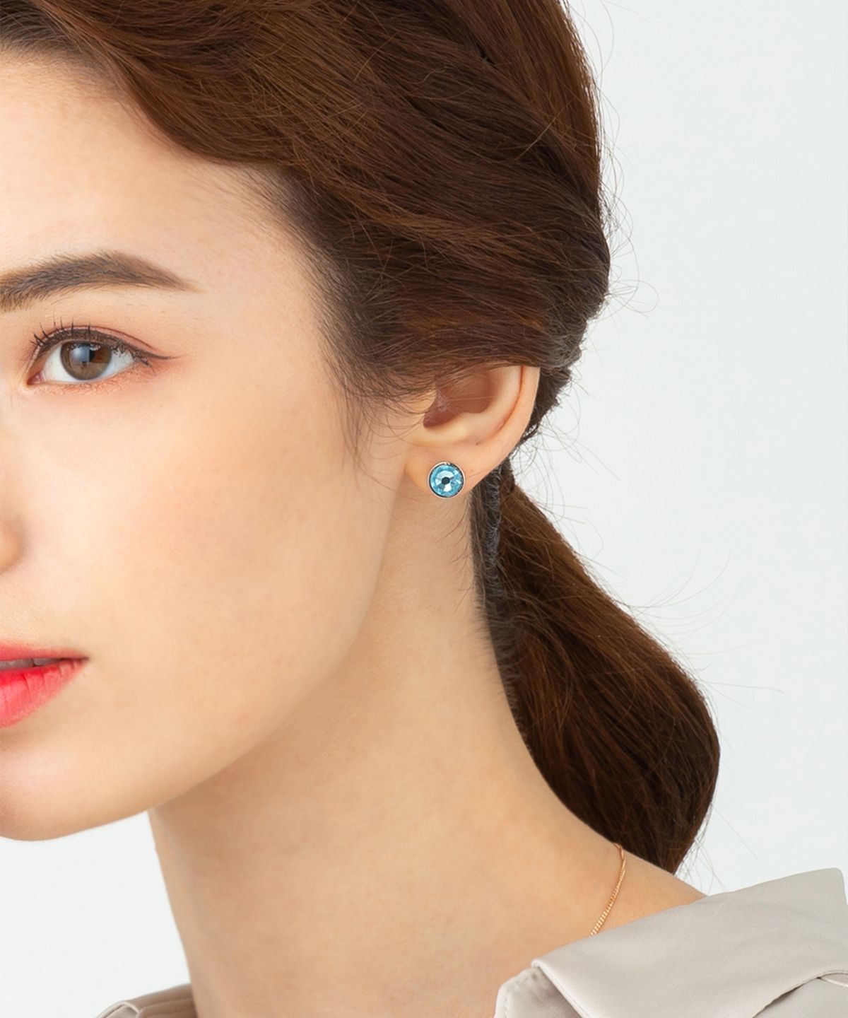 엘르주얼리(ELLEJEWELRY) 스와로브스키 심플 실버 귀걸이 ELSPEE335N