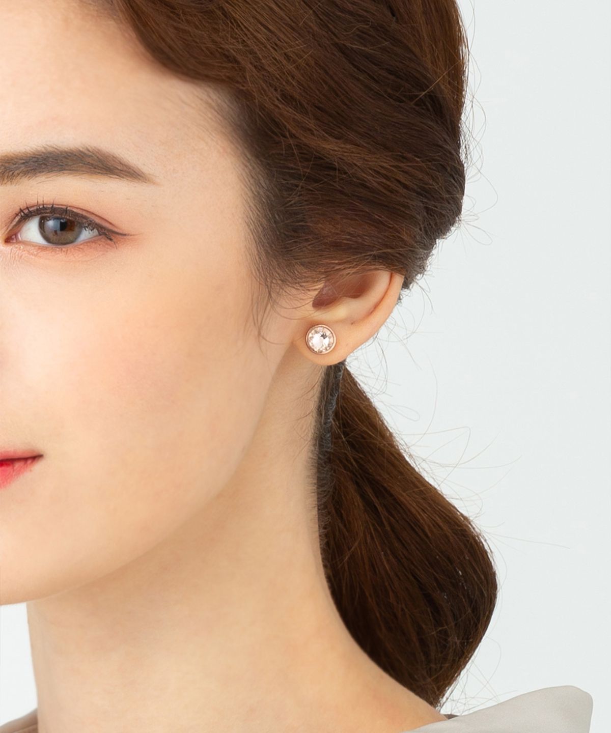 엘르주얼리(ELLEJEWELRY) 스와로브스키 심플 실버 귀걸이 ELSPEE335N