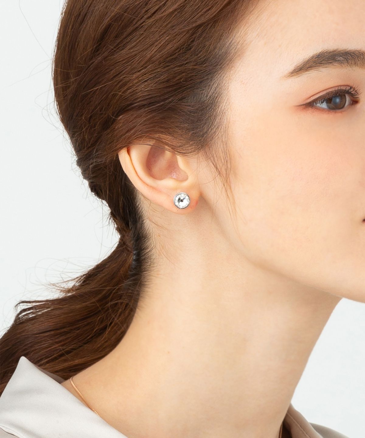 엘르주얼리(ELLEJEWELRY) 스와로브스키 심플 실버 귀걸이 ELSPEE335N