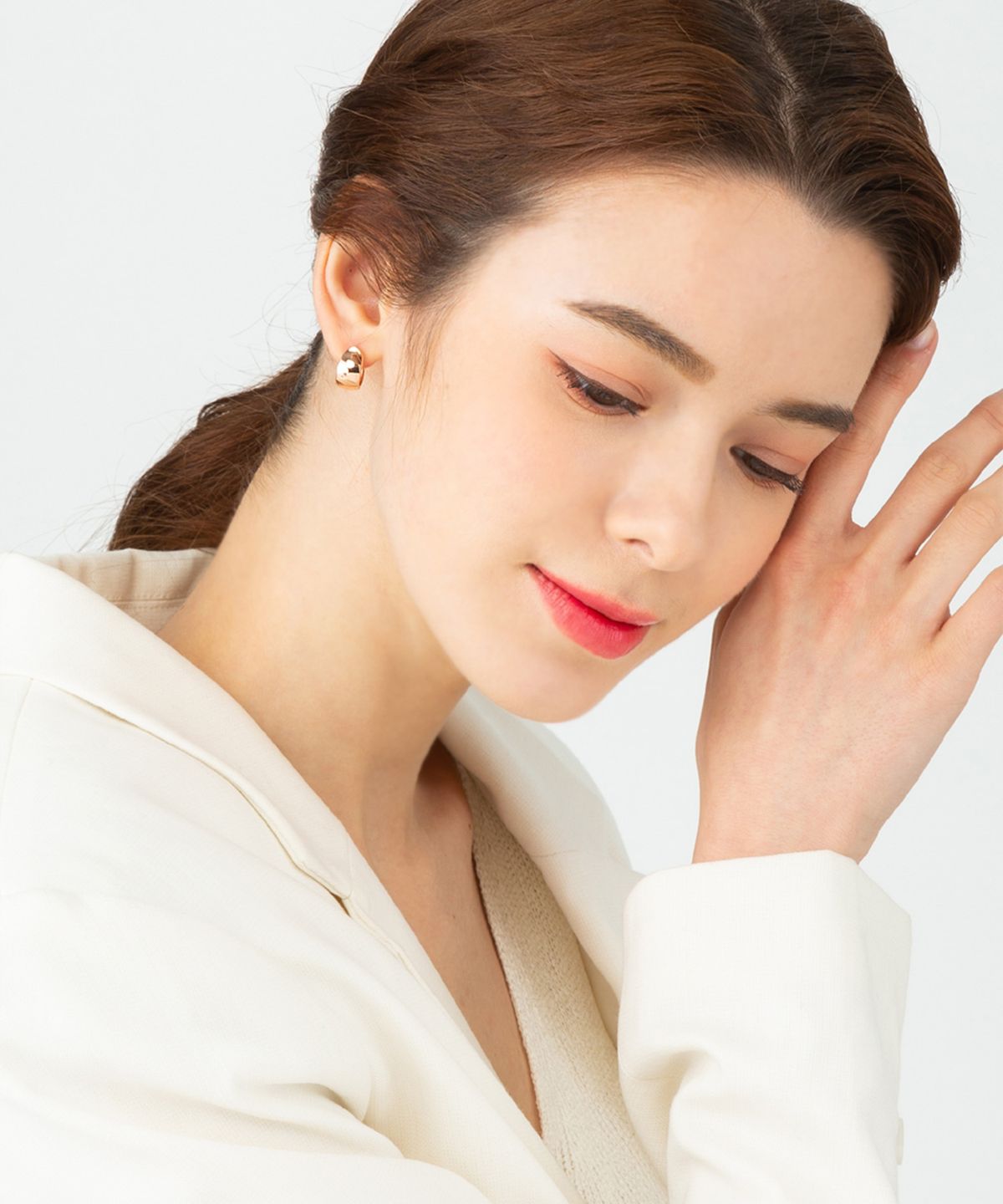 엘르주얼리(ELLEJEWELRY) 14K GF 미러 원터치 귀걸이 ELGPEE322