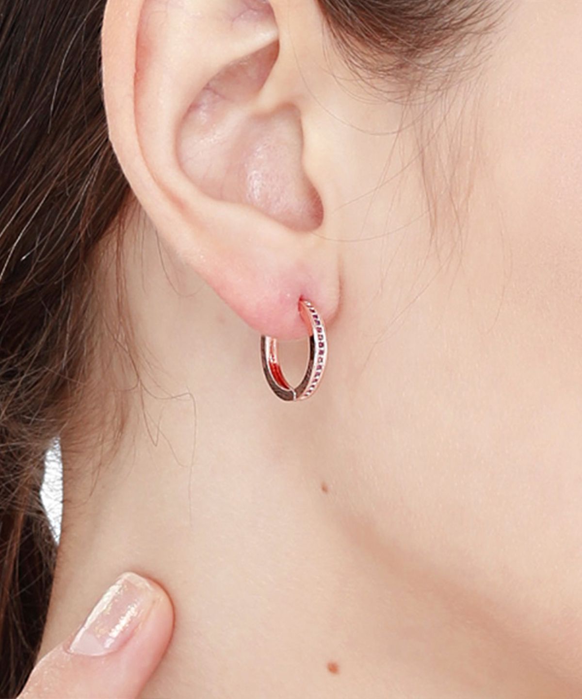 엘르주얼리(ELLEJEWELRY) 베이직 14K GF 원터치 링 귀걸이 ELGPEE230