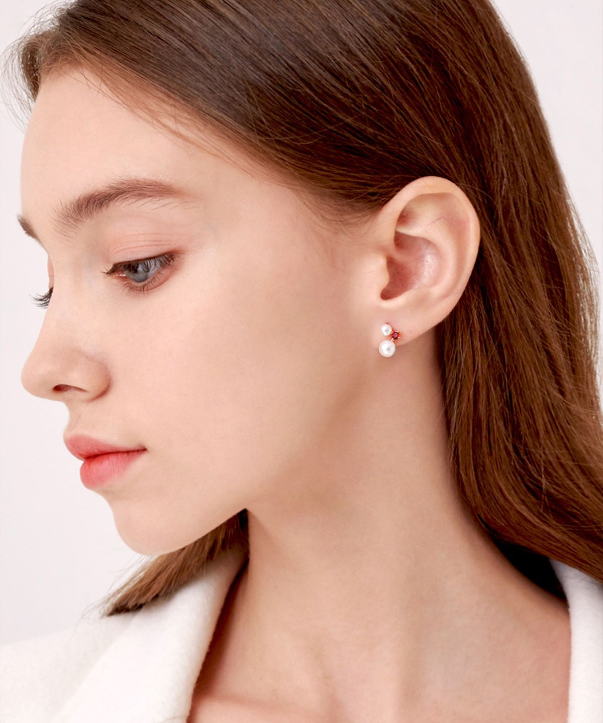 엘르주얼리(ELLEJEWELRY) 14K GF 진주 원터치 귀걸이 ELGPEE215