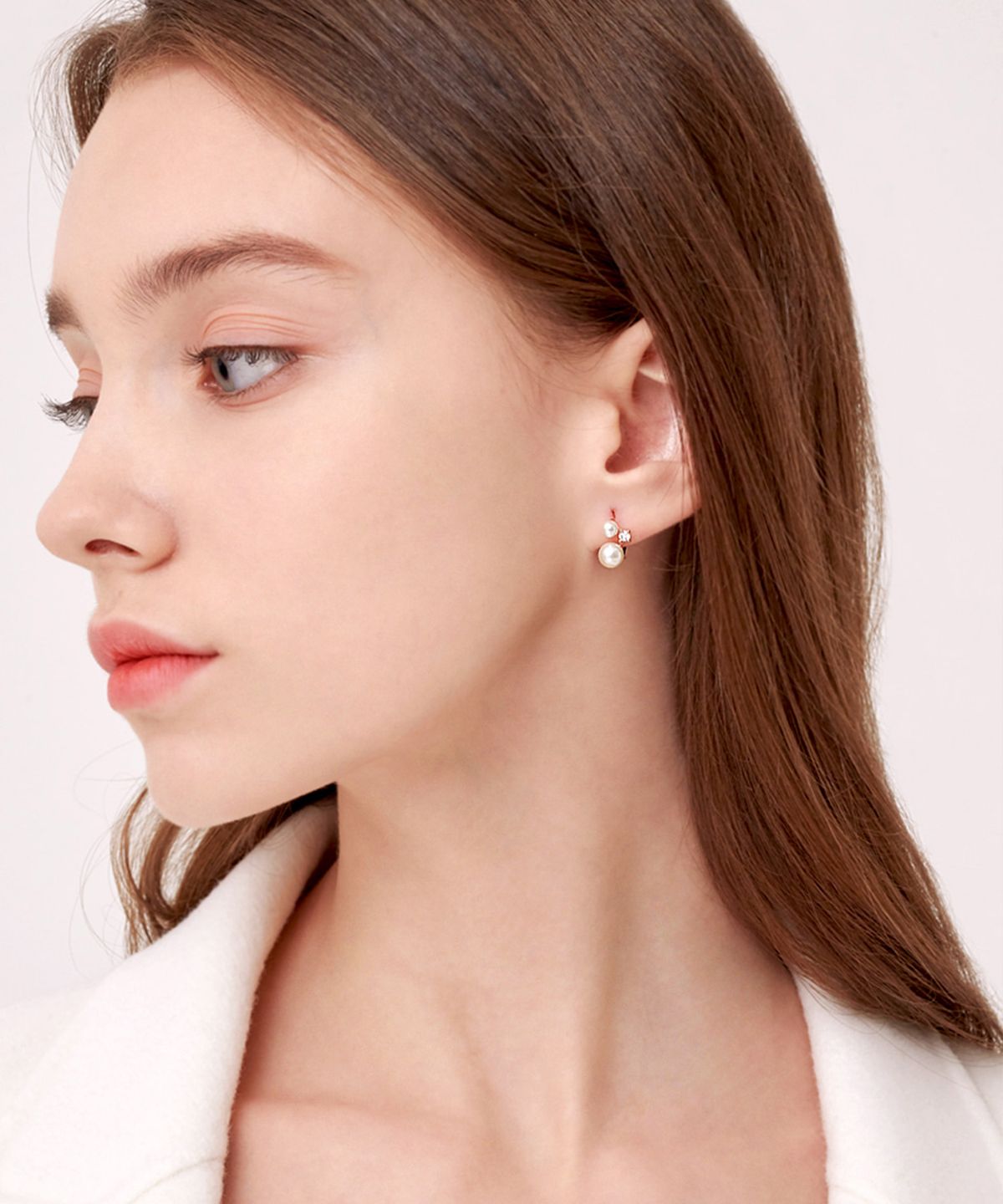 엘르주얼리(ELLEJEWELRY) 14K GF 진주 원터치 귀걸이 ELGPEE215