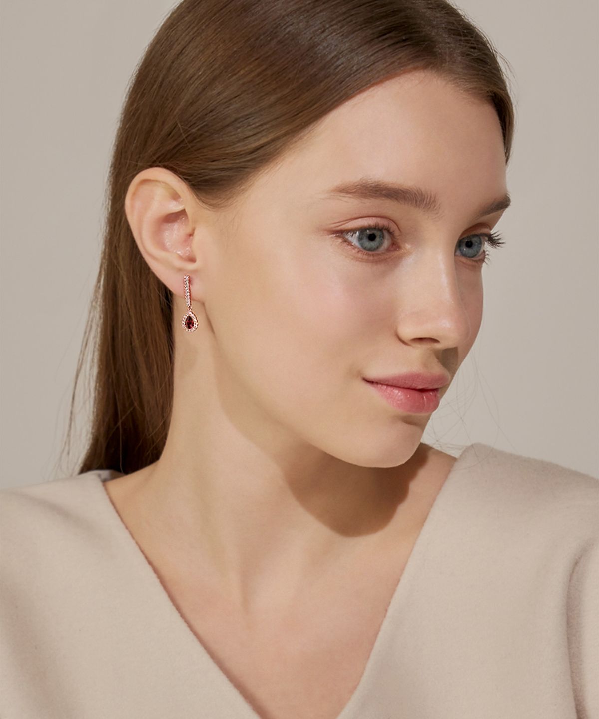 엘르주얼리(ELLEJEWELRY) 14K GF 그린 티어 드롭 귀걸이 ELGPEE185