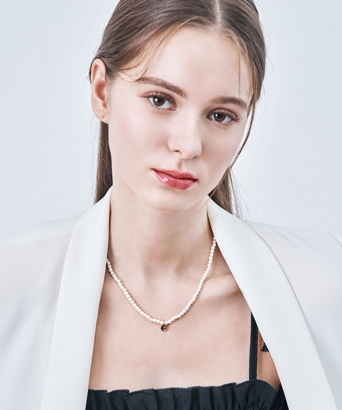 엘르주얼리(ELLEJEWELRY) 심플 시그니처 진주 비드 목걸이 ELBRNN227