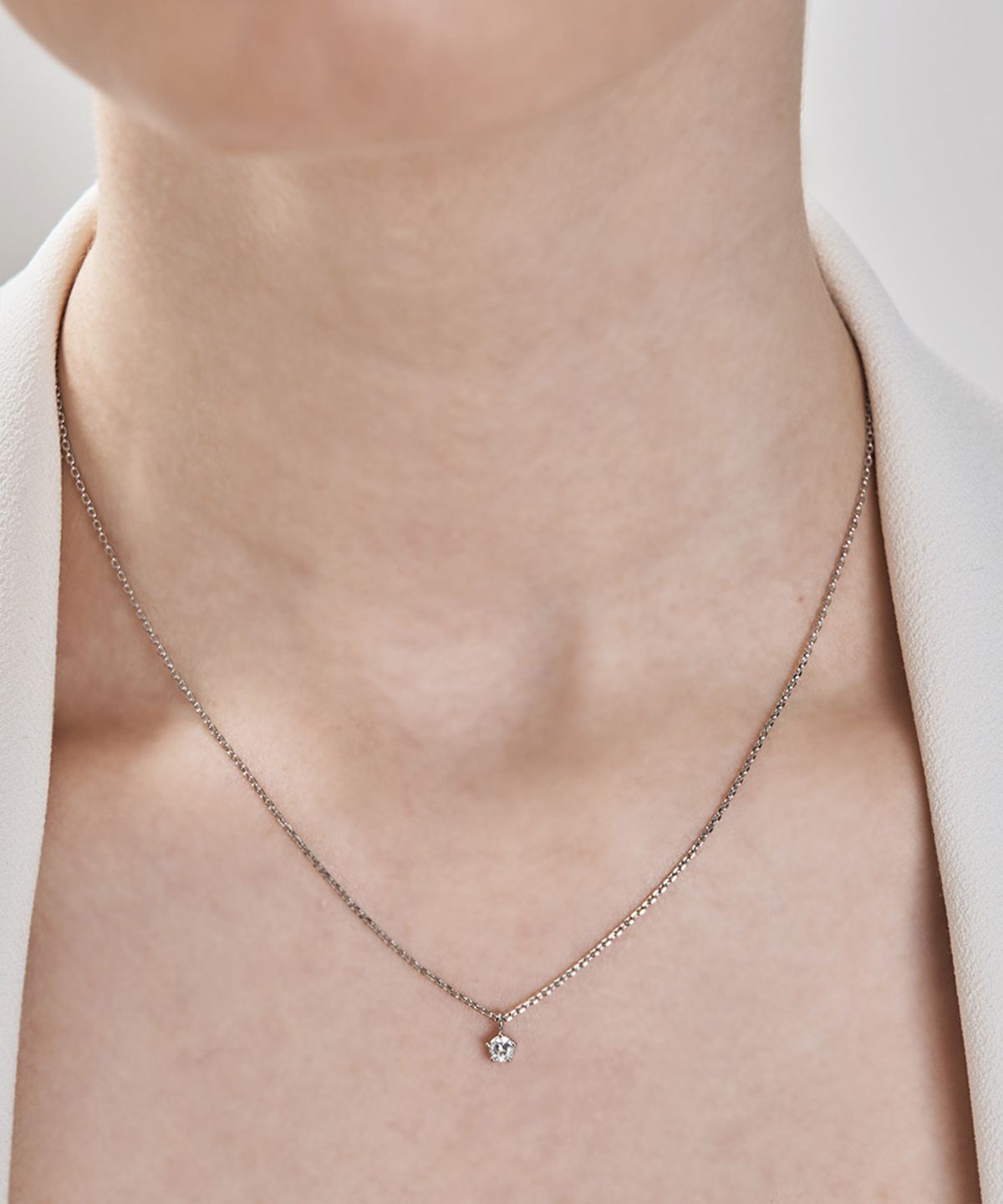 엘르주얼리(ELLEJEWELRY) 솔리테어 스톤 목걸이 1부,3부,5부 ELBRNN221