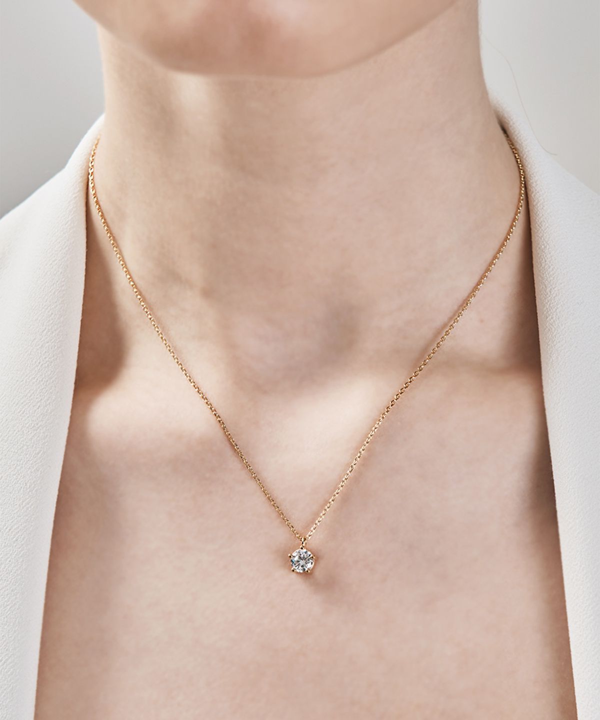 엘르주얼리(ELLEJEWELRY) 솔리테어 스톤 목걸이 1부,3부,5부 ELBRNN221