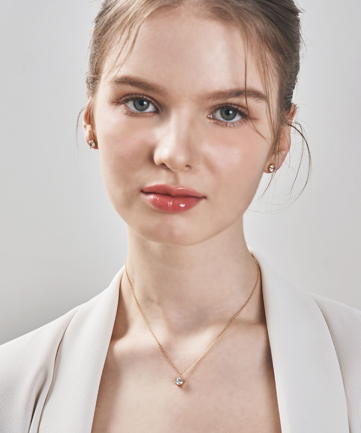 엘르주얼리(ELLEJEWELRY) 솔리테어 스톤 목걸이 1부,3부,5부 ELBRNN221