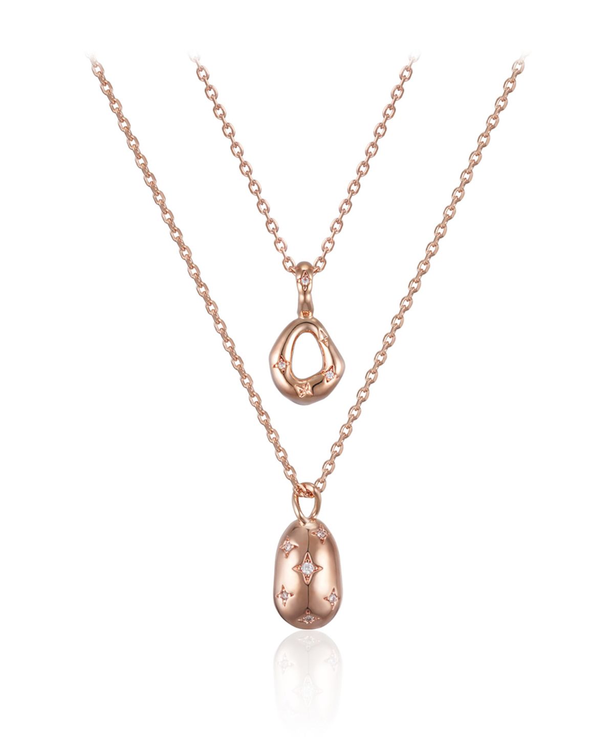 엘르주얼리(ELLEJEWELRY) 비비드 파티 듀얼큐빅 목걸이 ELBRNN214