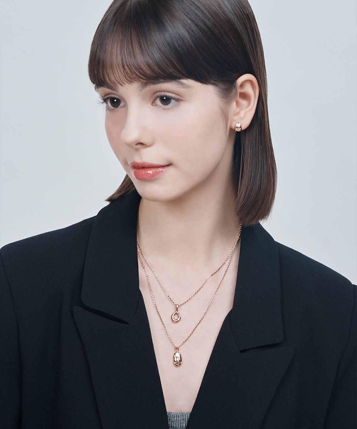 엘르주얼리(ELLEJEWELRY) 비비드 파티 듀얼큐빅 목걸이 ELBRNN214