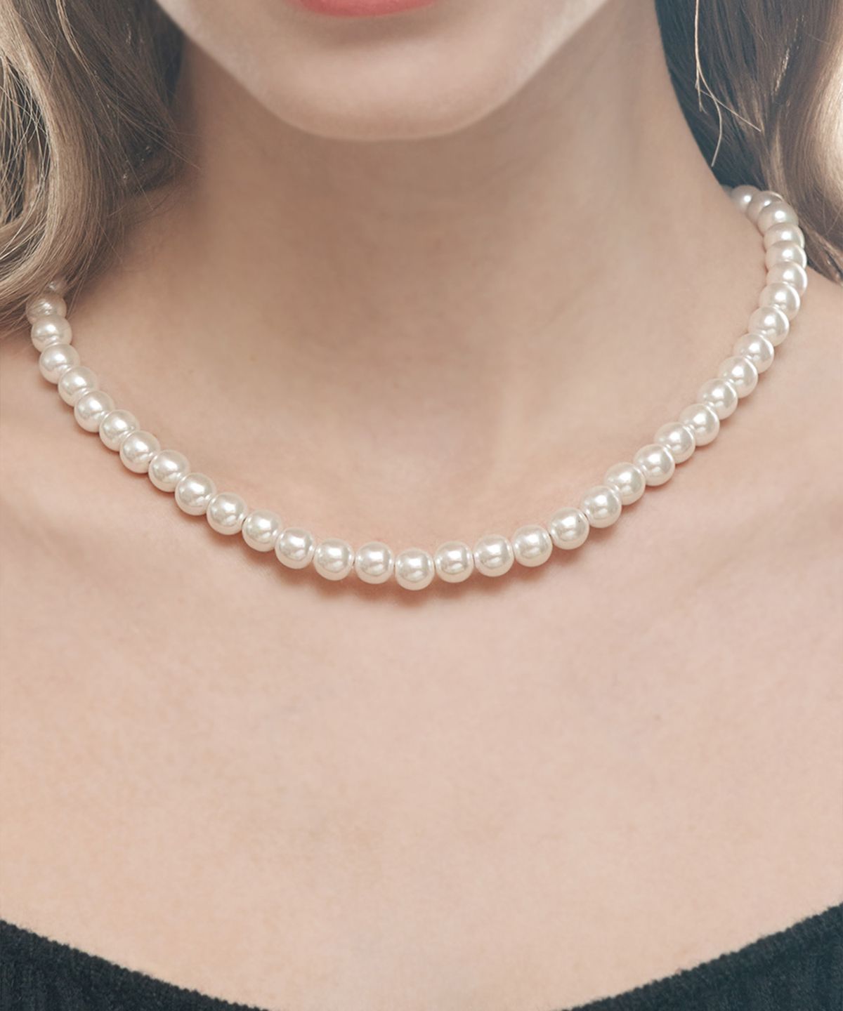 엘르주얼리(ELLEJEWELRY) 진주 비드 목걸이 ELBRNN196