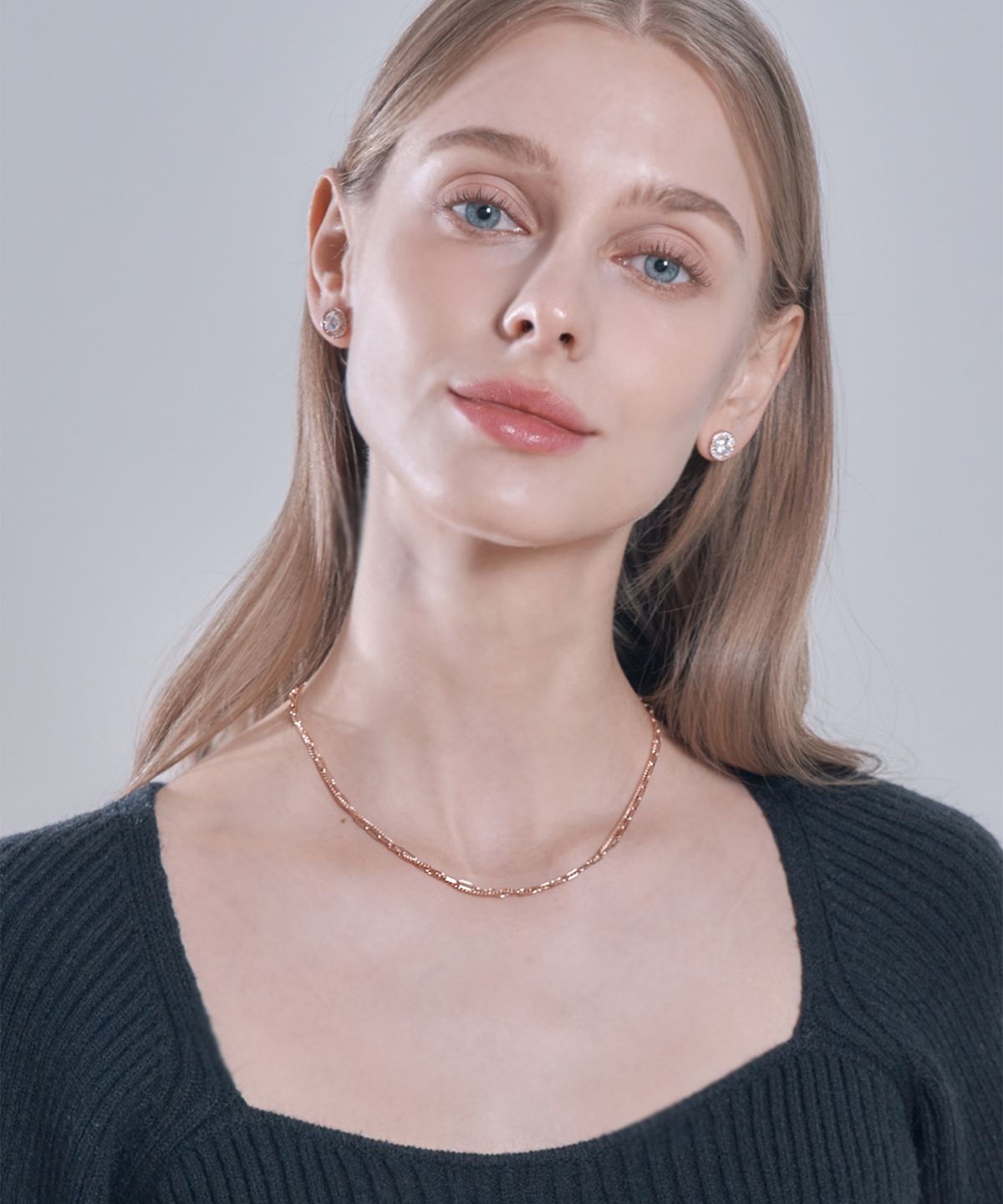 엘르주얼리(ELLEJEWELRY) 클립 체인 레이어드 목걸이 ELBRNN188