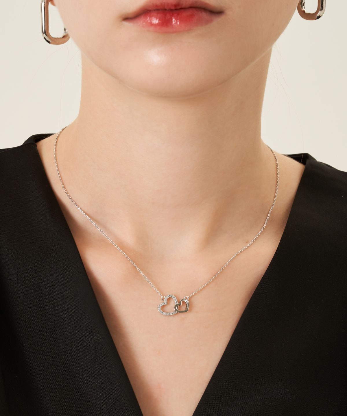 엘르주얼리(ELLEJEWELRY) 투 하트 목걸이 ELBRNN119