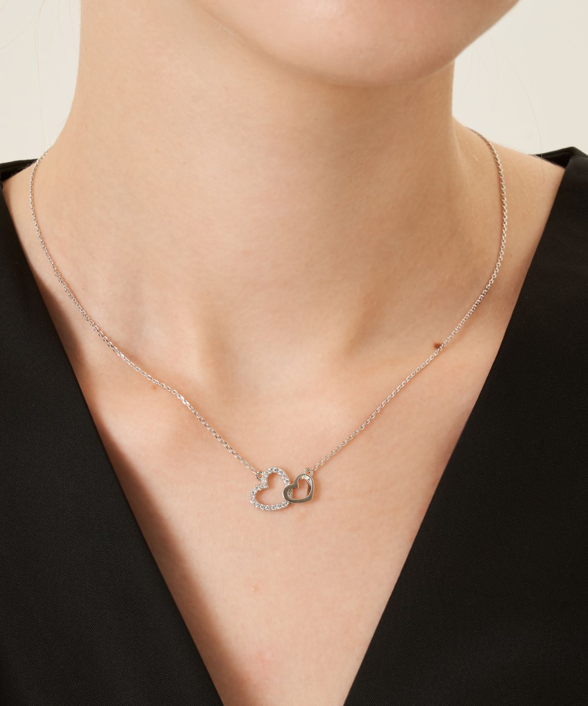 엘르주얼리(ELLEJEWELRY) 투 하트 목걸이 ELBRNN119