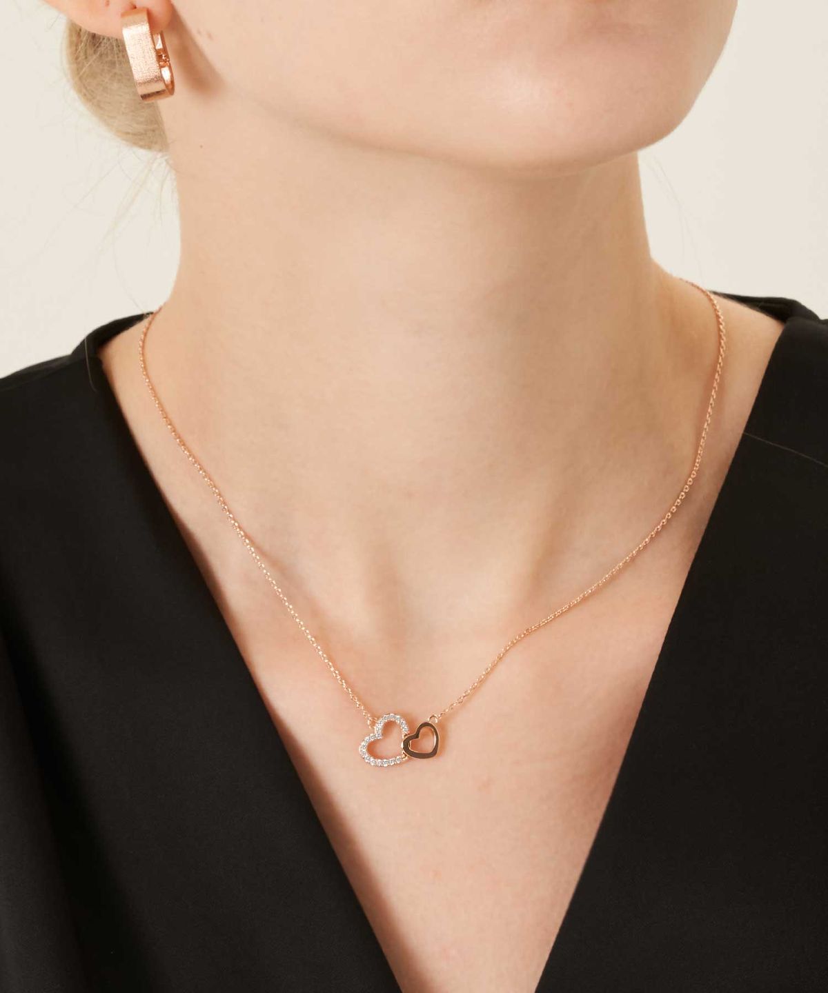 엘르주얼리(ELLEJEWELRY) 투 하트 목걸이 ELBRNN119