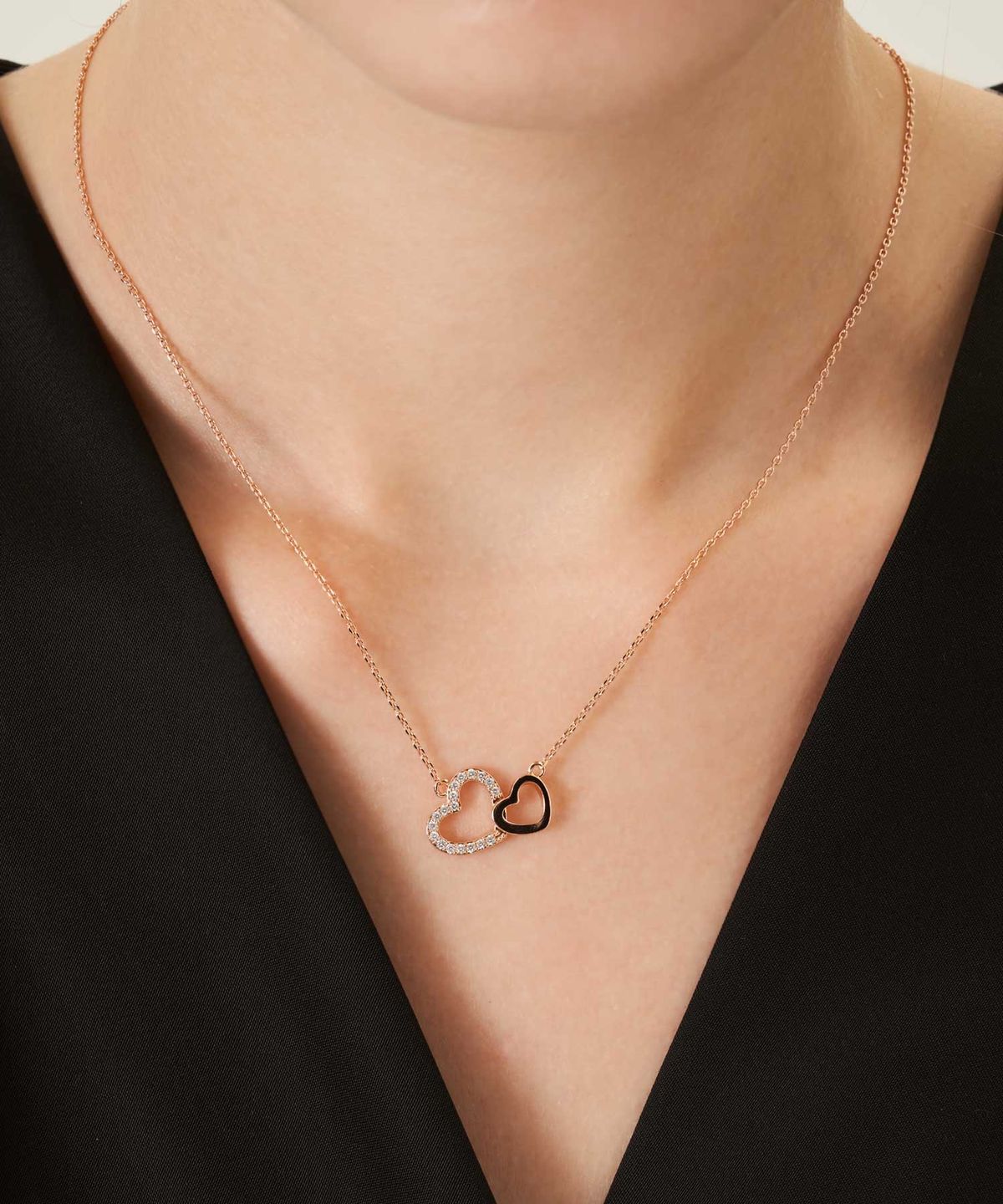 엘르주얼리(ELLEJEWELRY) 투 하트 목걸이 ELBRNN119