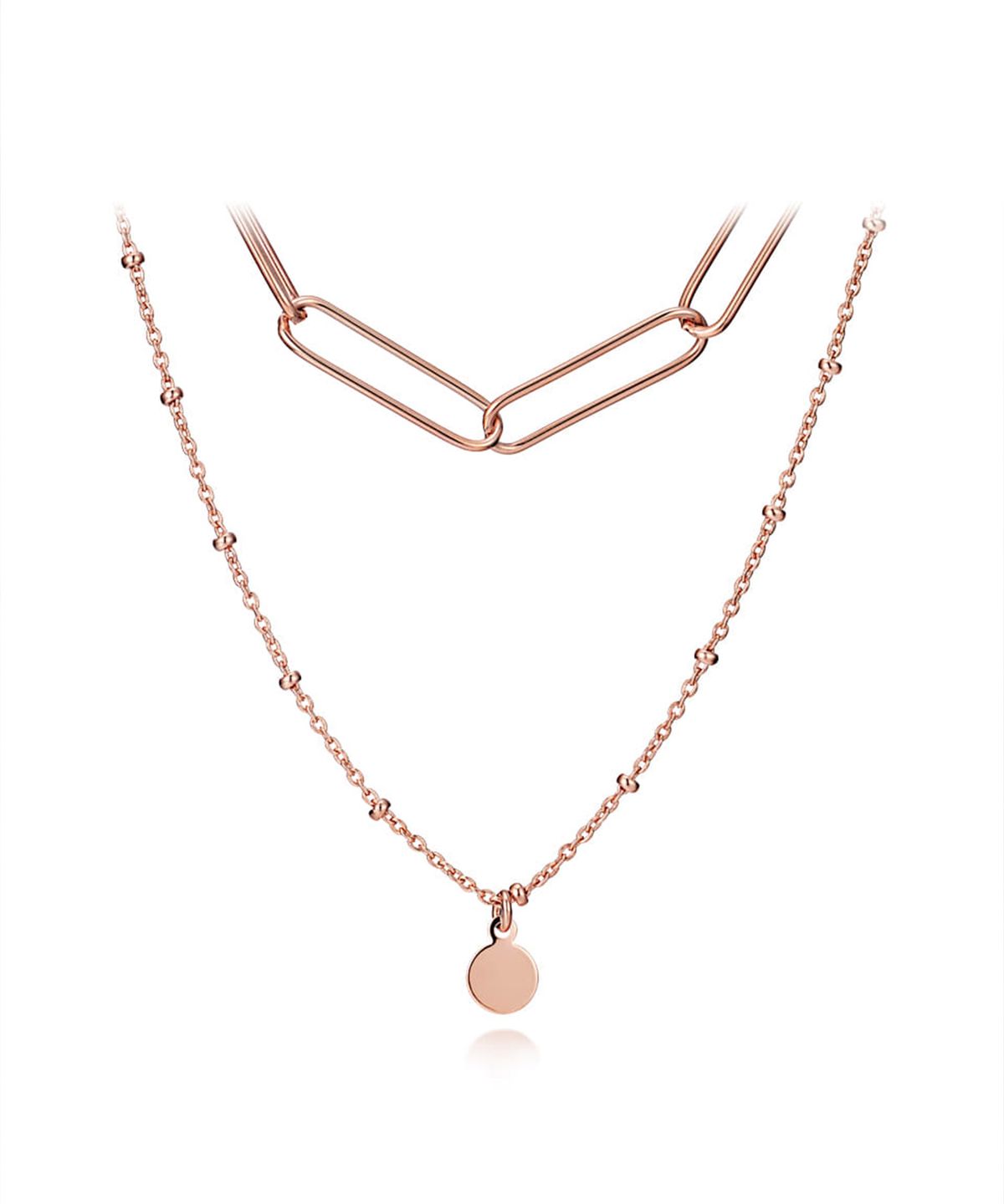 엘르주얼리(ELLEJEWELRY) 유니크 레이어드 목걸이 ELBRNN091