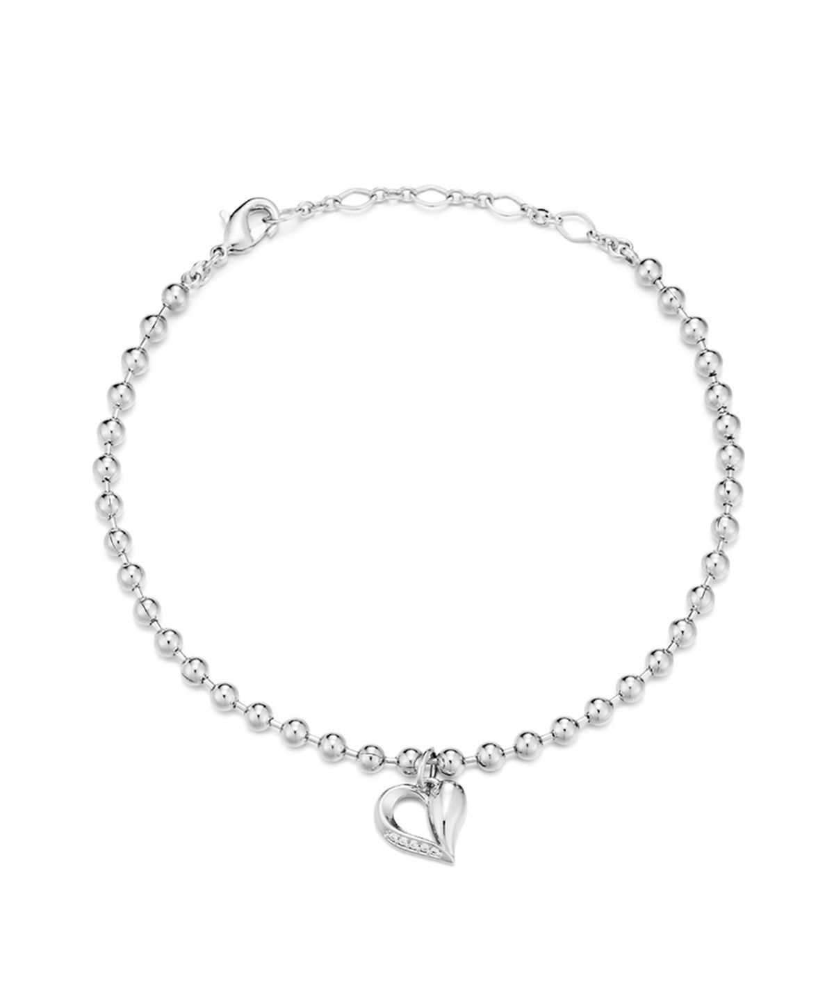 엘르주얼리(ELLEJEWELRY) 볼 큐빅 하트 팔찌 ELBRBB092