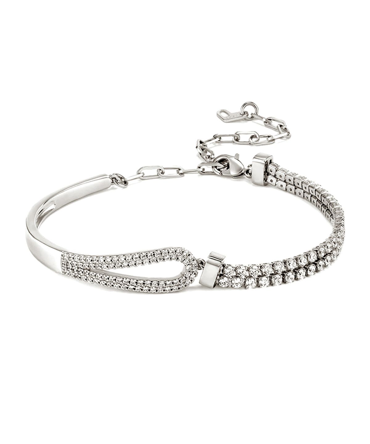 엘르주얼리(ELLEJEWELRY) 하프 큐빅 팔찌 ELBRBB090