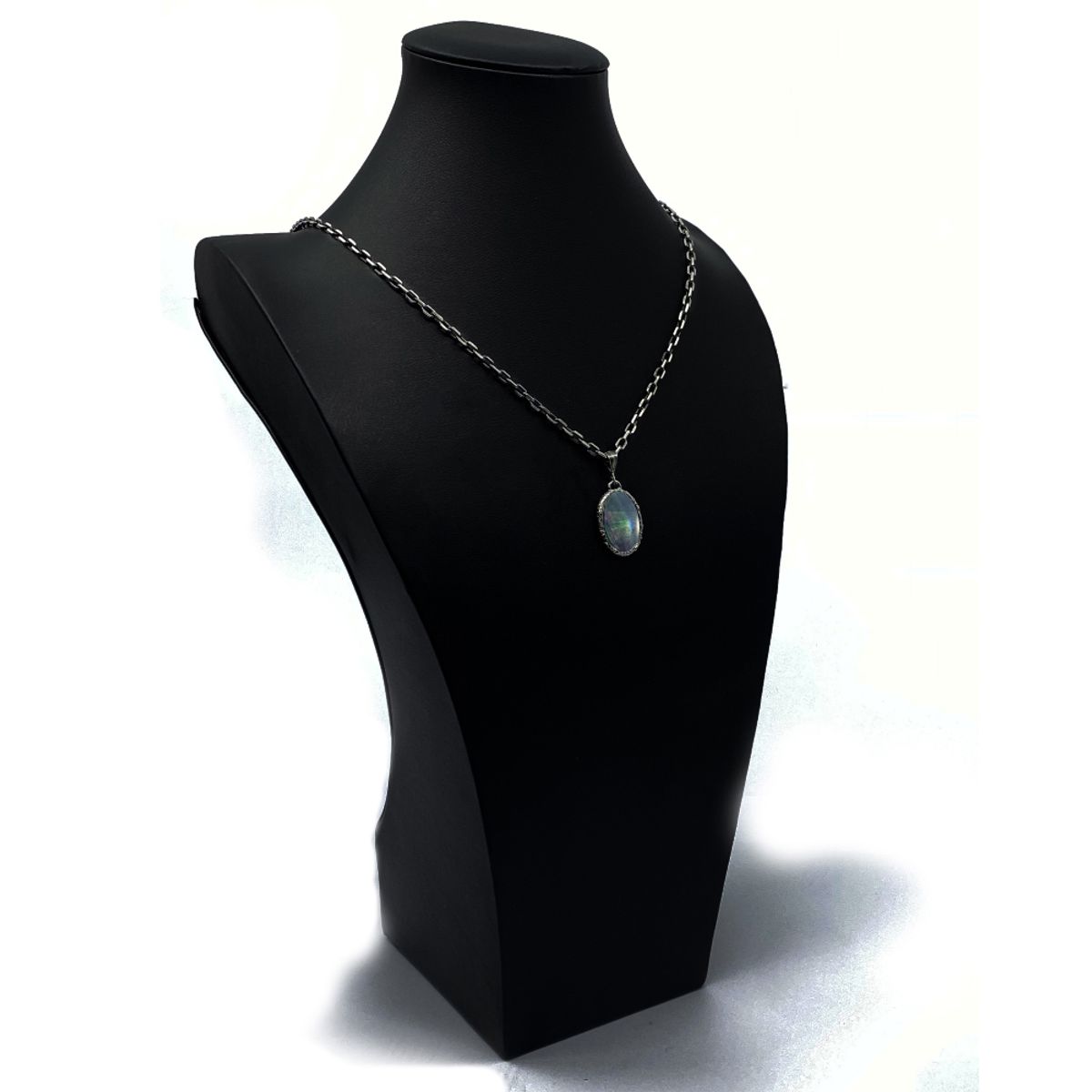 외사랑(OESALANG) 925silver 흑자개 목걸이 Textured