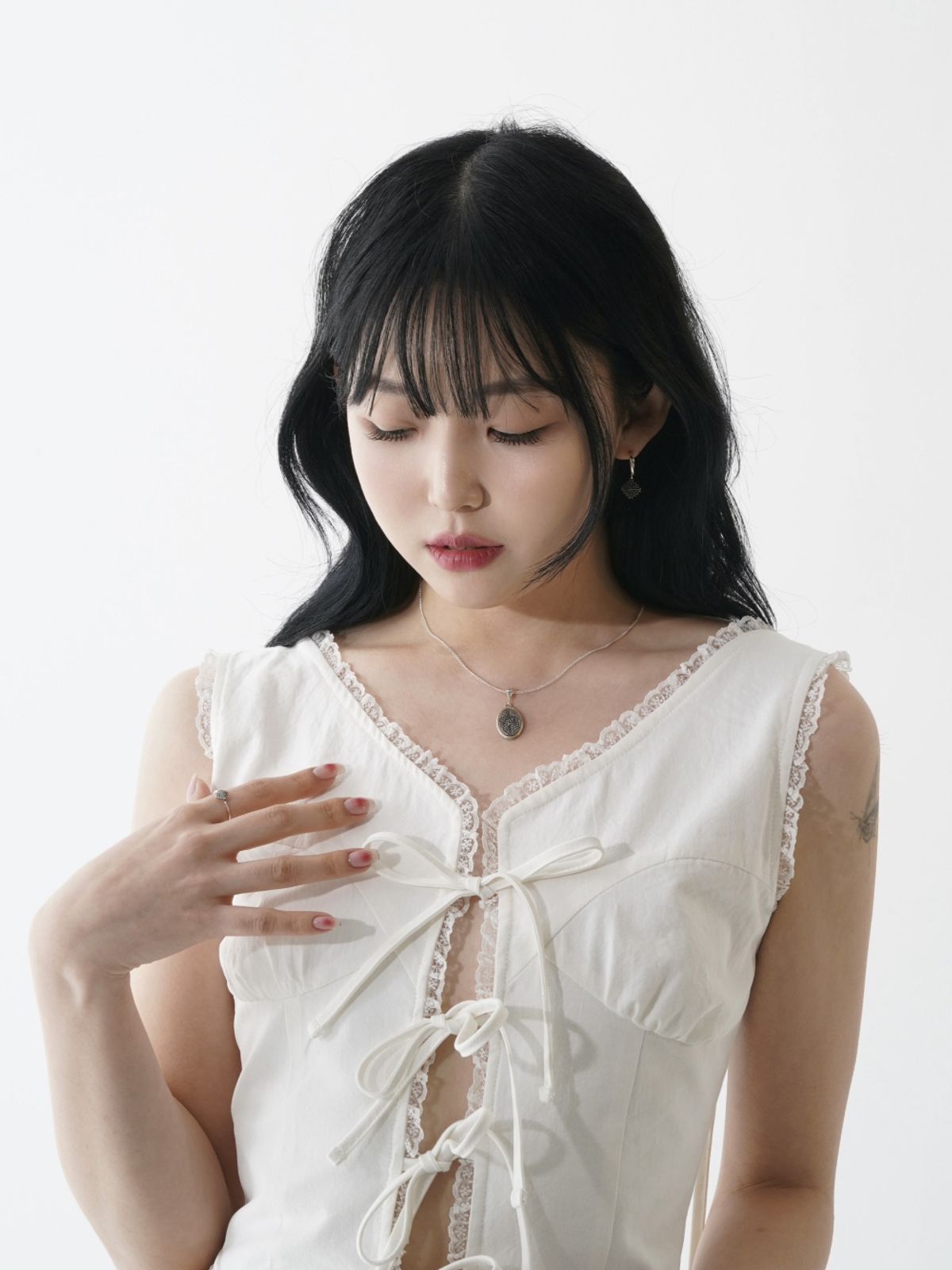외사랑(OESALANG) CLOVER Protect 목걸이 Matte (Thin necklace)