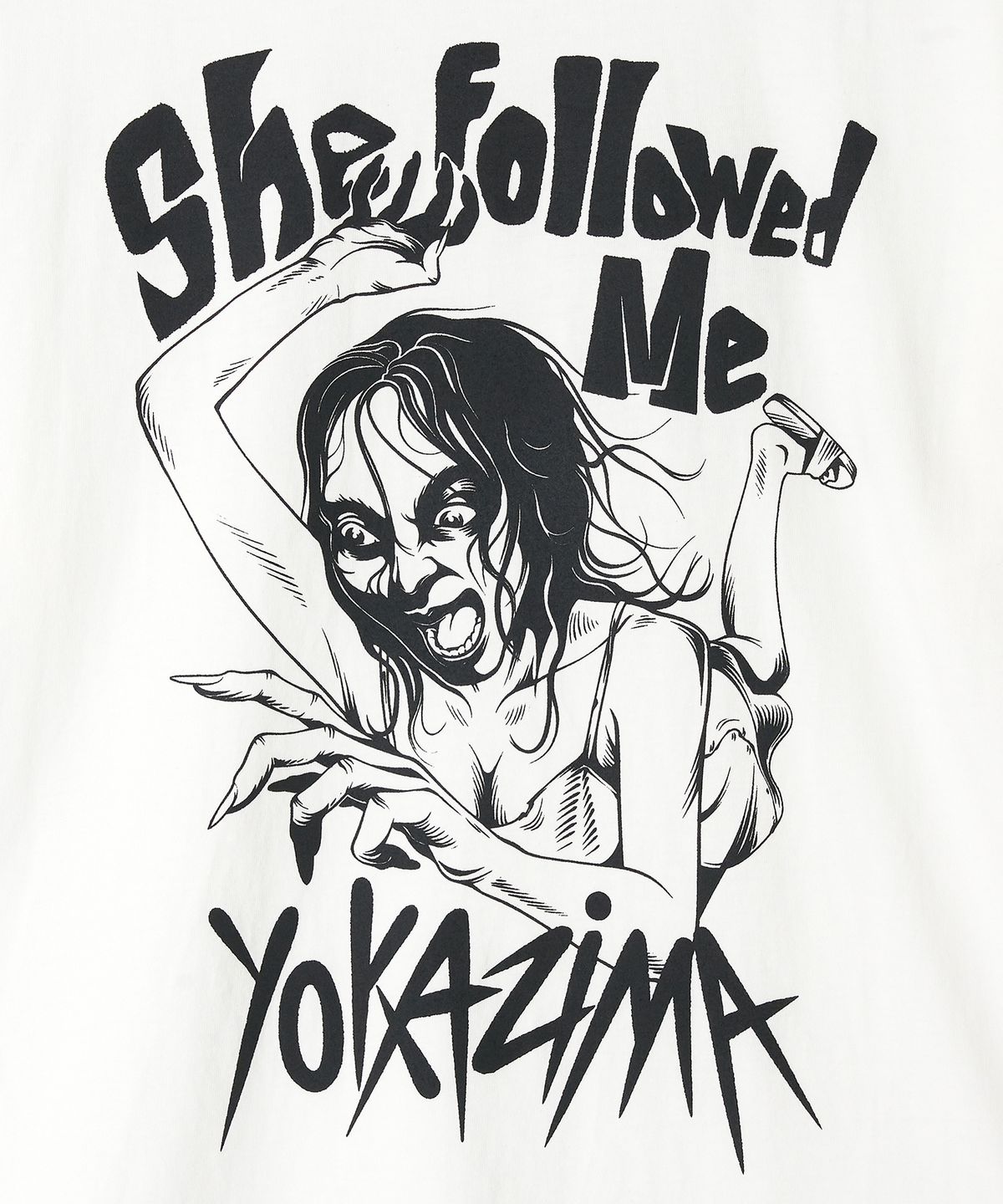 요카지마(YOKAZIMA) 쉬팔로우미 티셔츠_화이트