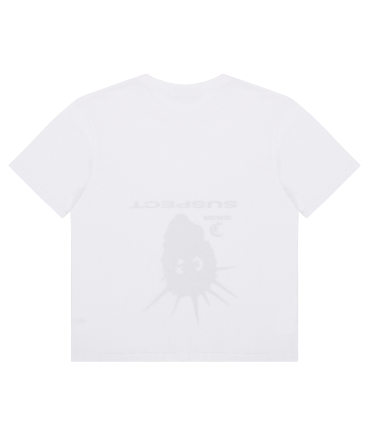 샴페인 블랭크 에스테틱(CHAMPAGNE BLANK AESTHETIC) SUSPECT 1/2 T-SHIRTS WHITE