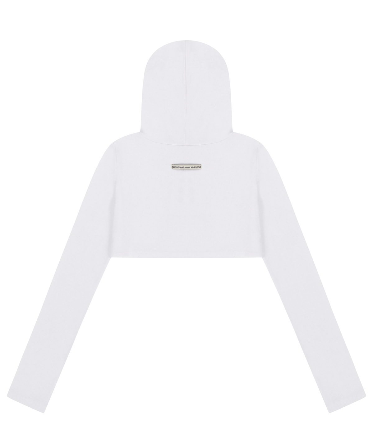 샴페인 블랭크 에스테틱(CHAMPAGNE BLANK AESTHETIC) BOLERO HOODIE WHITE
