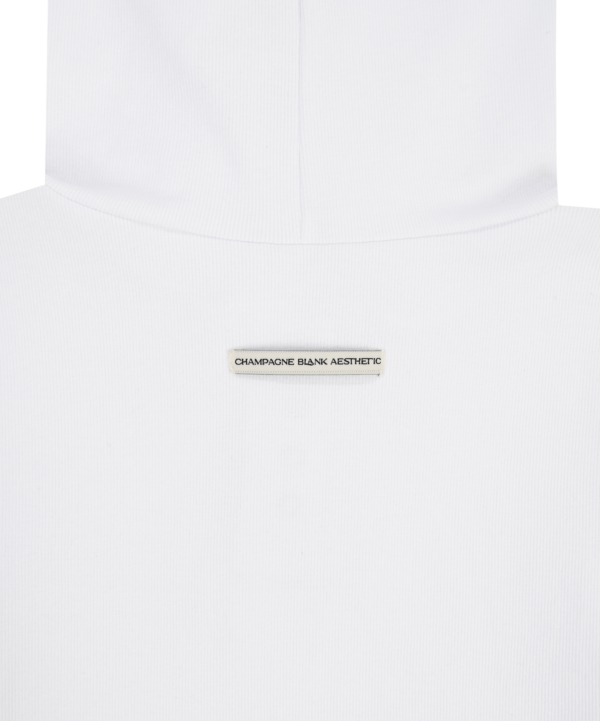 샴페인 블랭크 에스테틱(CHAMPAGNE BLANK AESTHETIC) BOLERO HOODIE WHITE