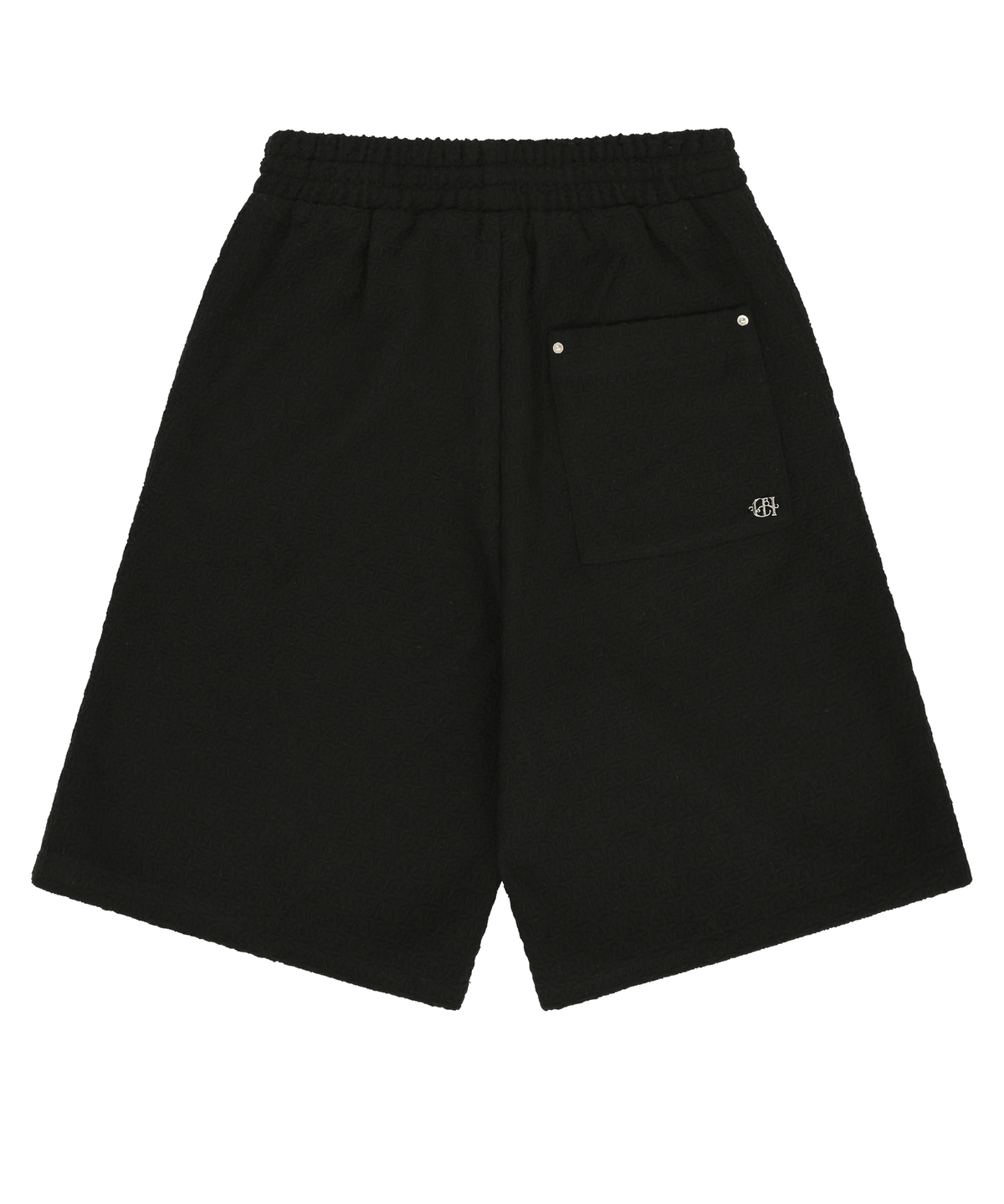 샴페인 블랭크 에스테틱(CHAMPAGNE BLANK AESTHETIC) BERMUDA PANTS BLACK