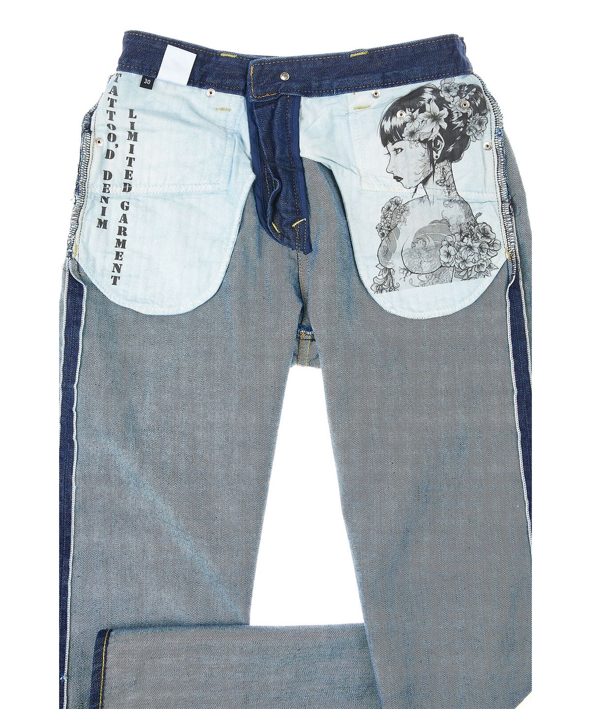 타투드 데님(TATTOO'D DENIM) 언아카이브 셀비지 스트레이트 팬츠