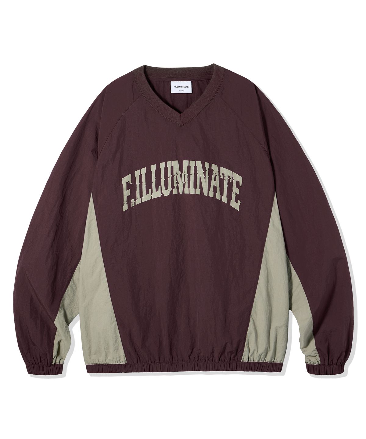 필루미네이트(FILLUMINATE) 나일론 크랙 아치 로고 스웨트 셔츠-3Color