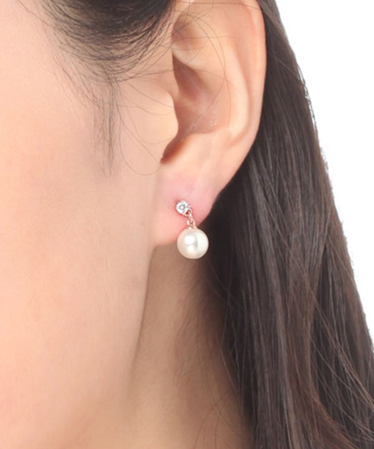 끄란느(CRANNE) 14K GF 심플 진주 드롭 귀걸이 C24EGF010