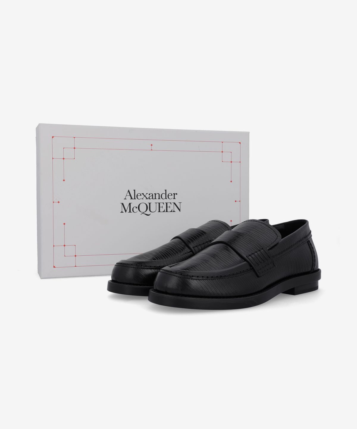 알렉산더 맥퀸(ALEXANDER McQUEEN) 레더 로퍼 - 블랙 / 794476WIFS01000