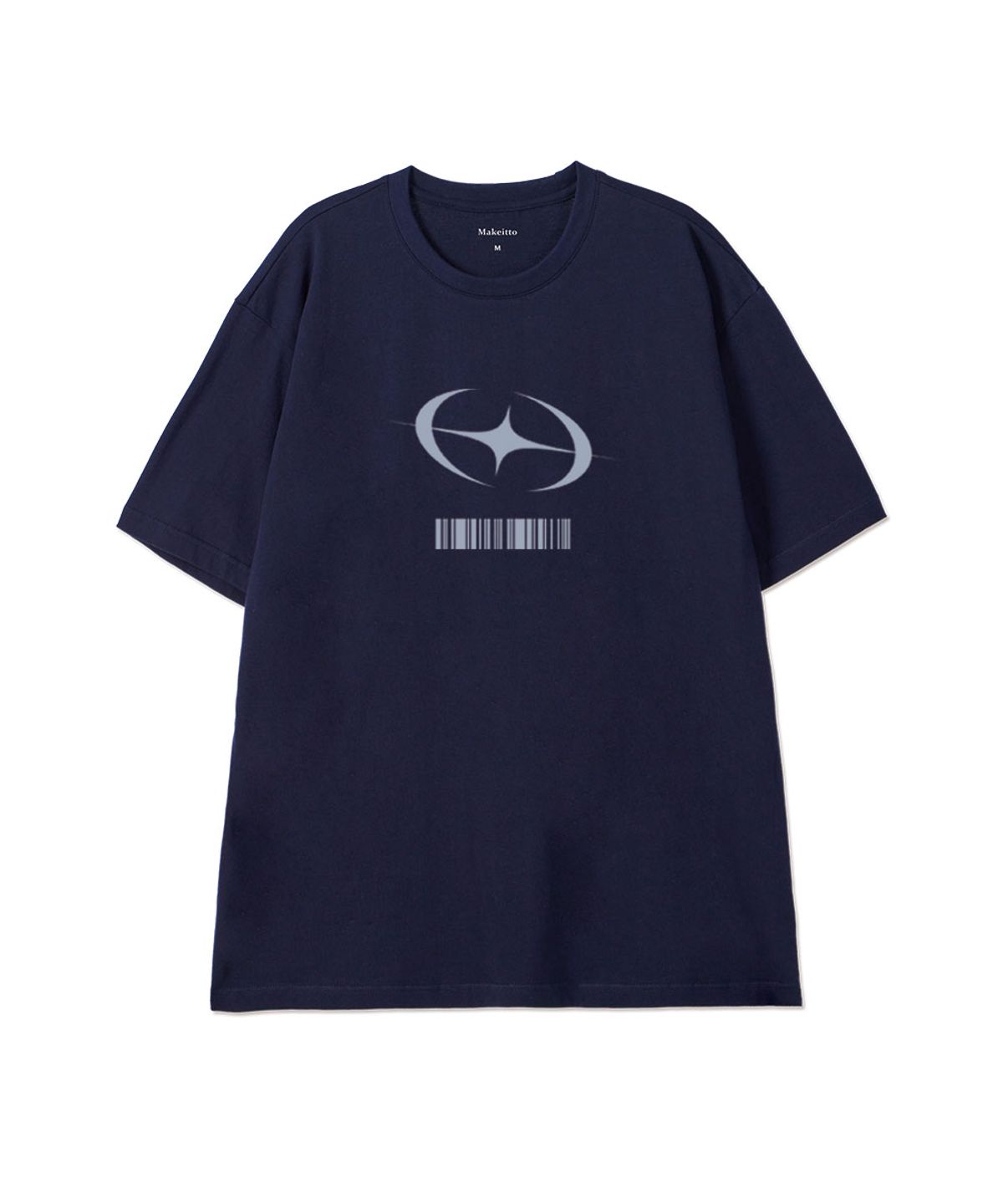 메이킷투(MAKEITTO) [FLASH BARCODE] CREW NECK TEE_NAVY