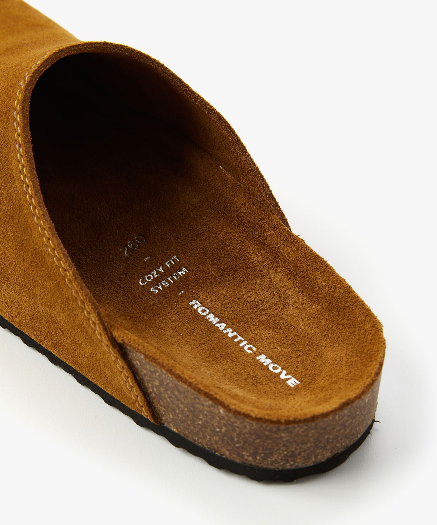 【ROMANTIC MOVE】ACORN SUEDE SLIDE MUSINSA | ROMANTIC MOVE Acorn Suede Slide R24B401 (Brown Suede)