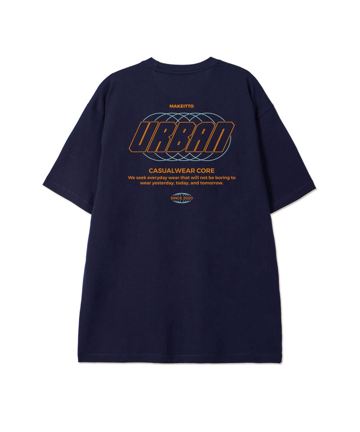 메이킷투(MAKEITTO) [URBAN LETTERING] CREW NECK TEE_NAVY