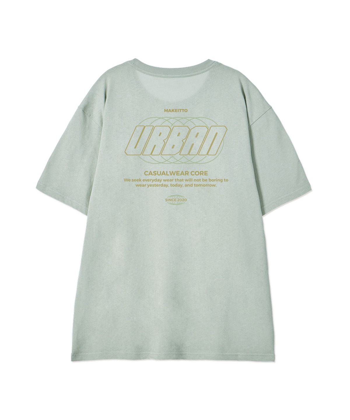 메이킷투(MAKEITTO) [URBAN LETTERING] CREW NECK TEE_MINT