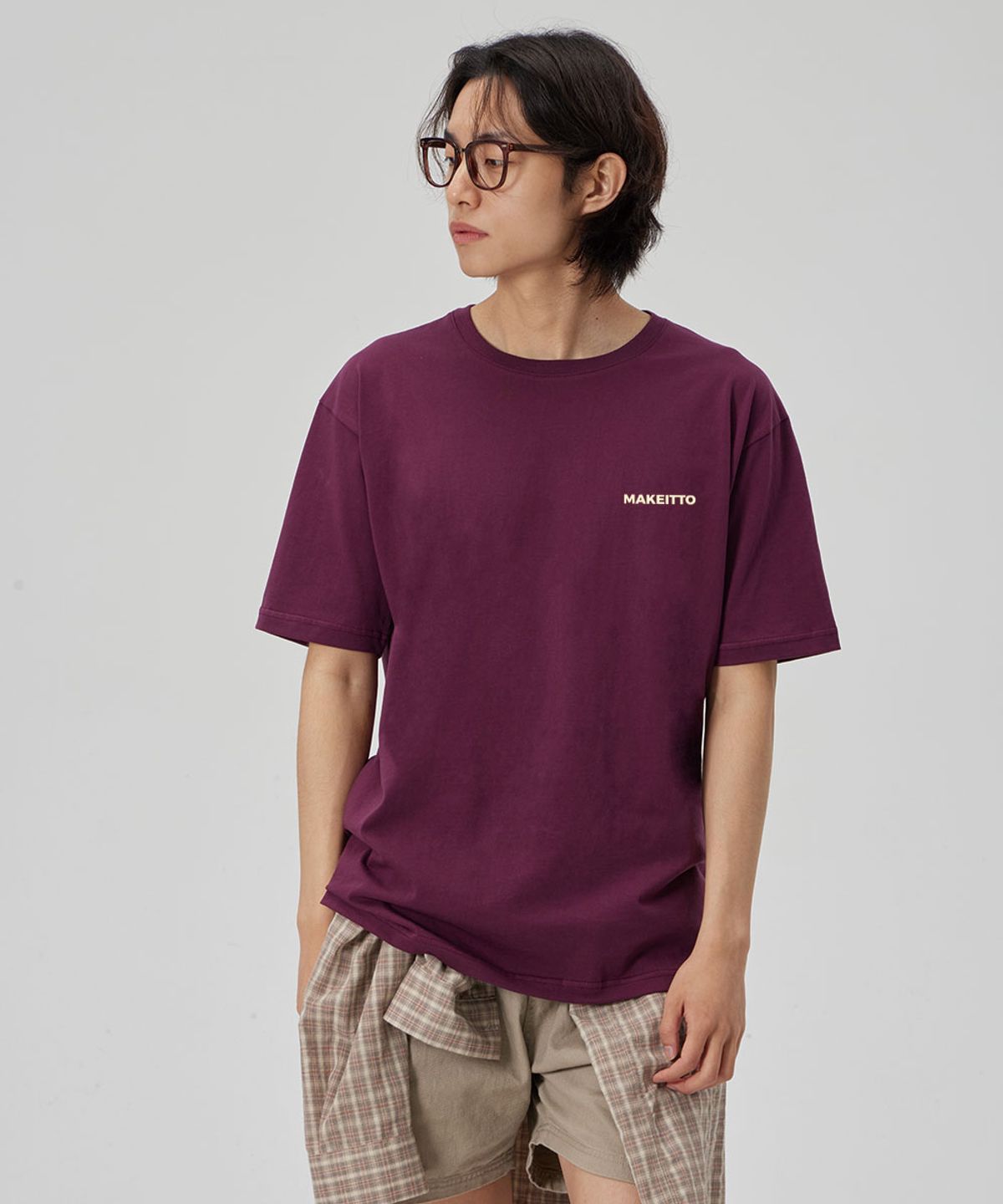 메이킷투(MAKEITTO) [URBAN LETTERING] CREW NECK TEE_WINE