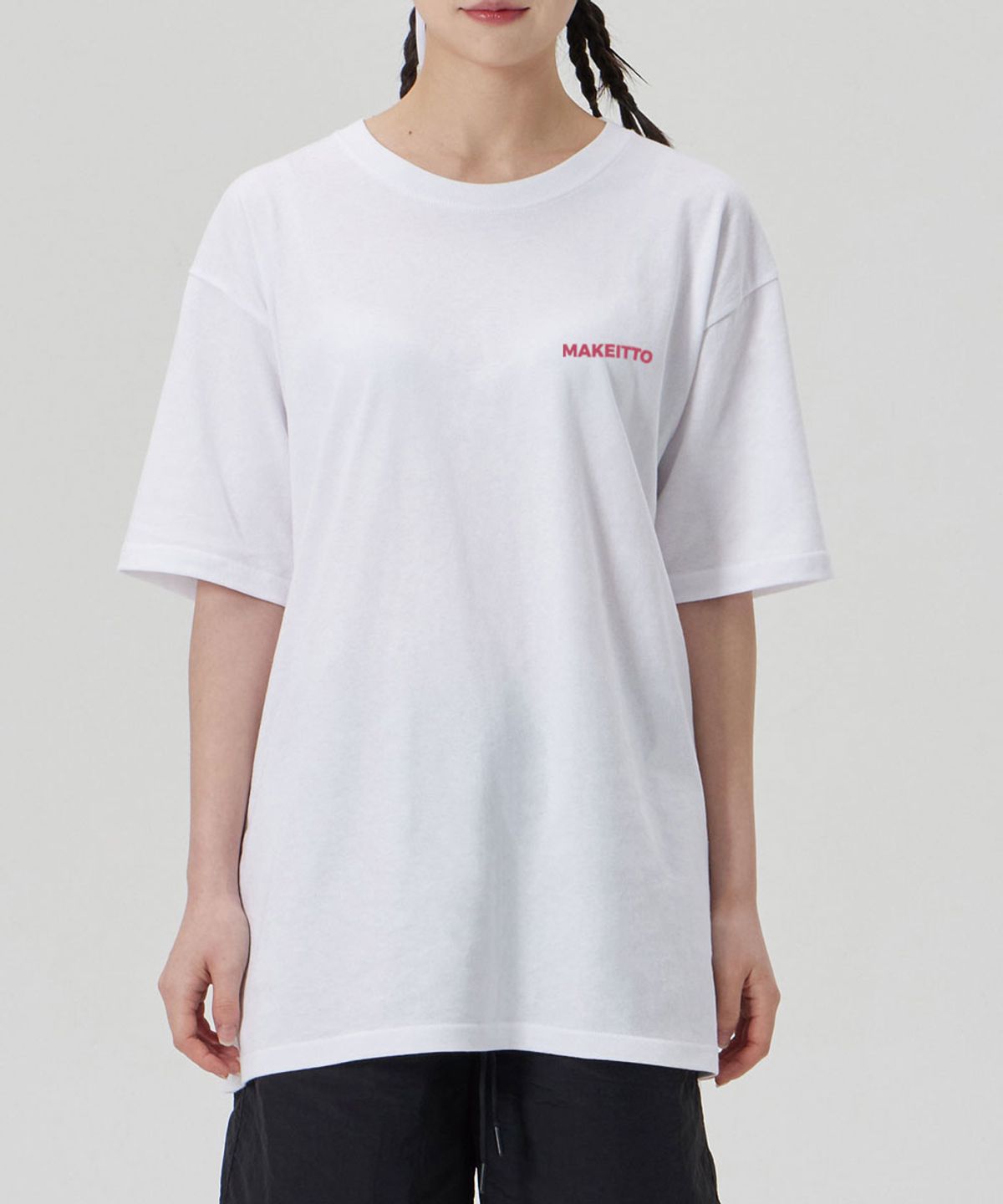 메이킷투(MAKEITTO) [URBAN LETTERING] CREW NECK TEE_WHITE