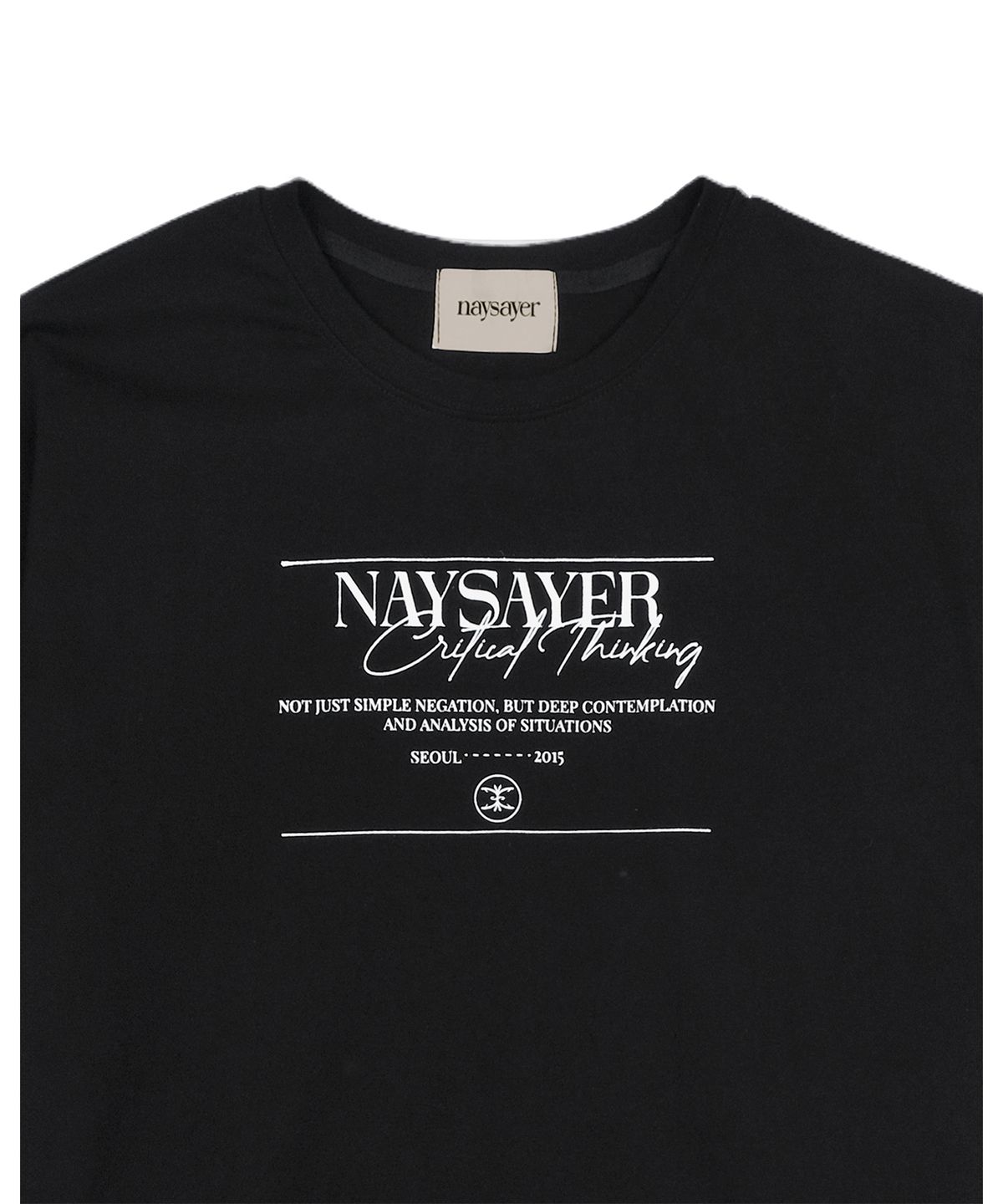 네이세이어(NAYSAYER) 캘리 타입 오버핏 티셔츠 (화이트)